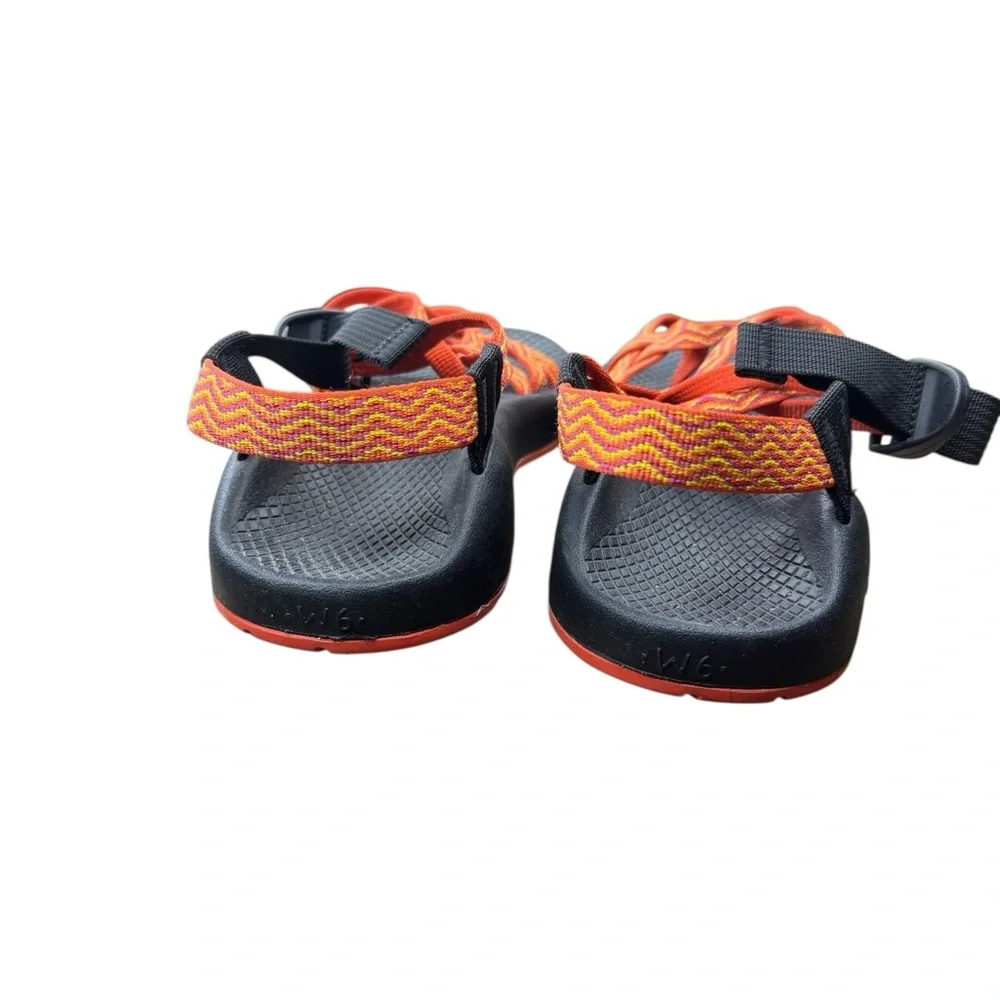 🧡 Chaco Z/1 Classic Women’s Sandals 🖤 Black & Orange Hiking Adventure Size 6 🌿